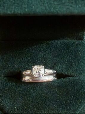 Tiffany & Co. Lucida .81ct diamond platinum Engagement wedding band Ring Set